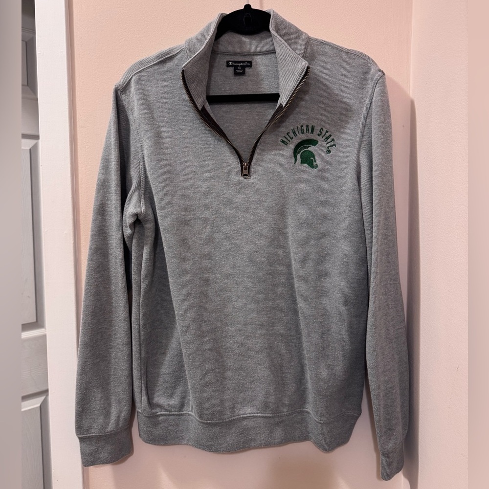 Pull over quarter zip men’s MSU Michigan State sweatshirt